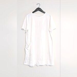 Everlane Organic Cotton White Short Sleeve Mini Dress T w/Patch Pocket medium